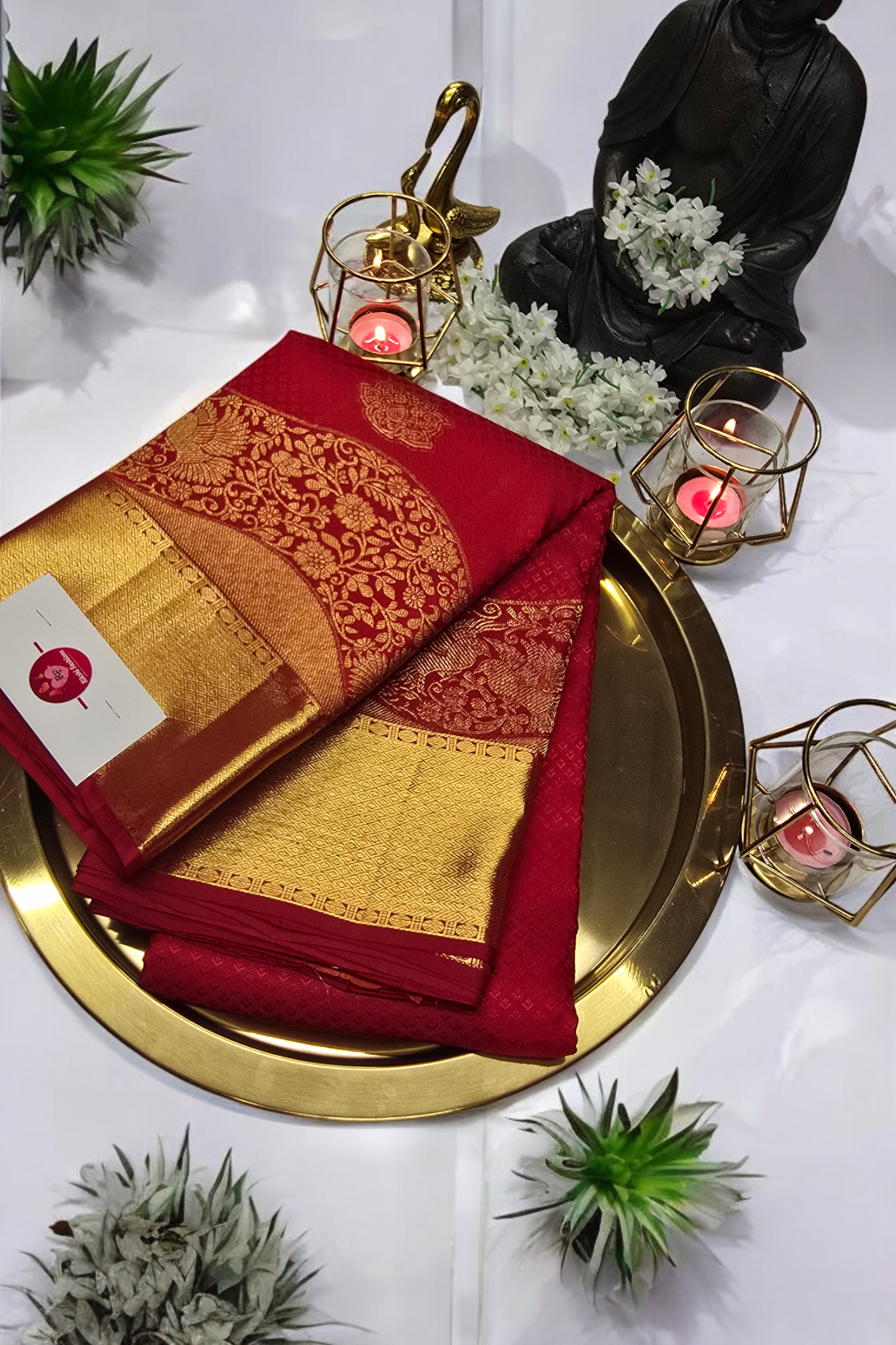 Elegant Red Kanchipuram Saree