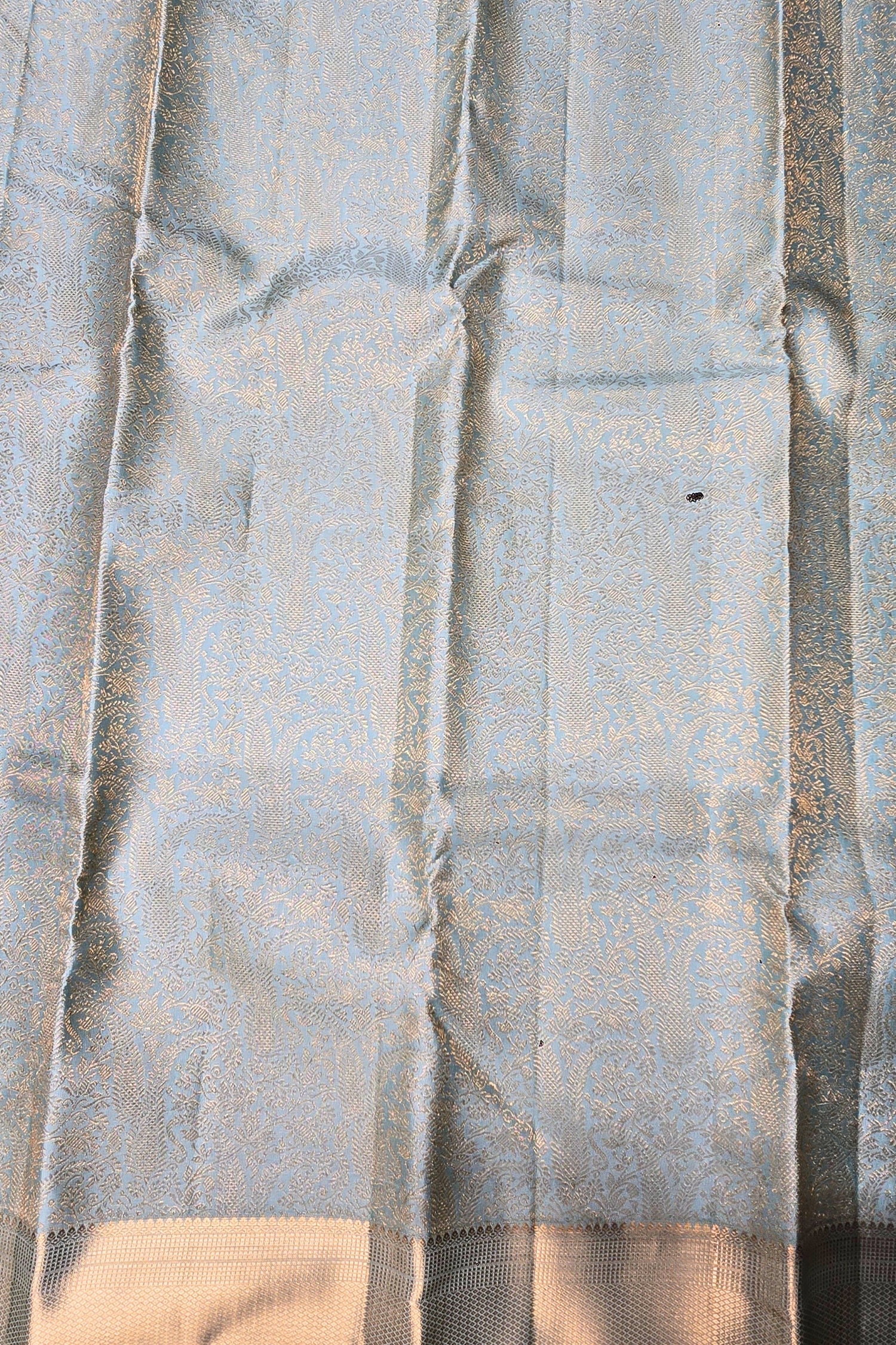 Graceful Baby Blue Kanchipuram Saree