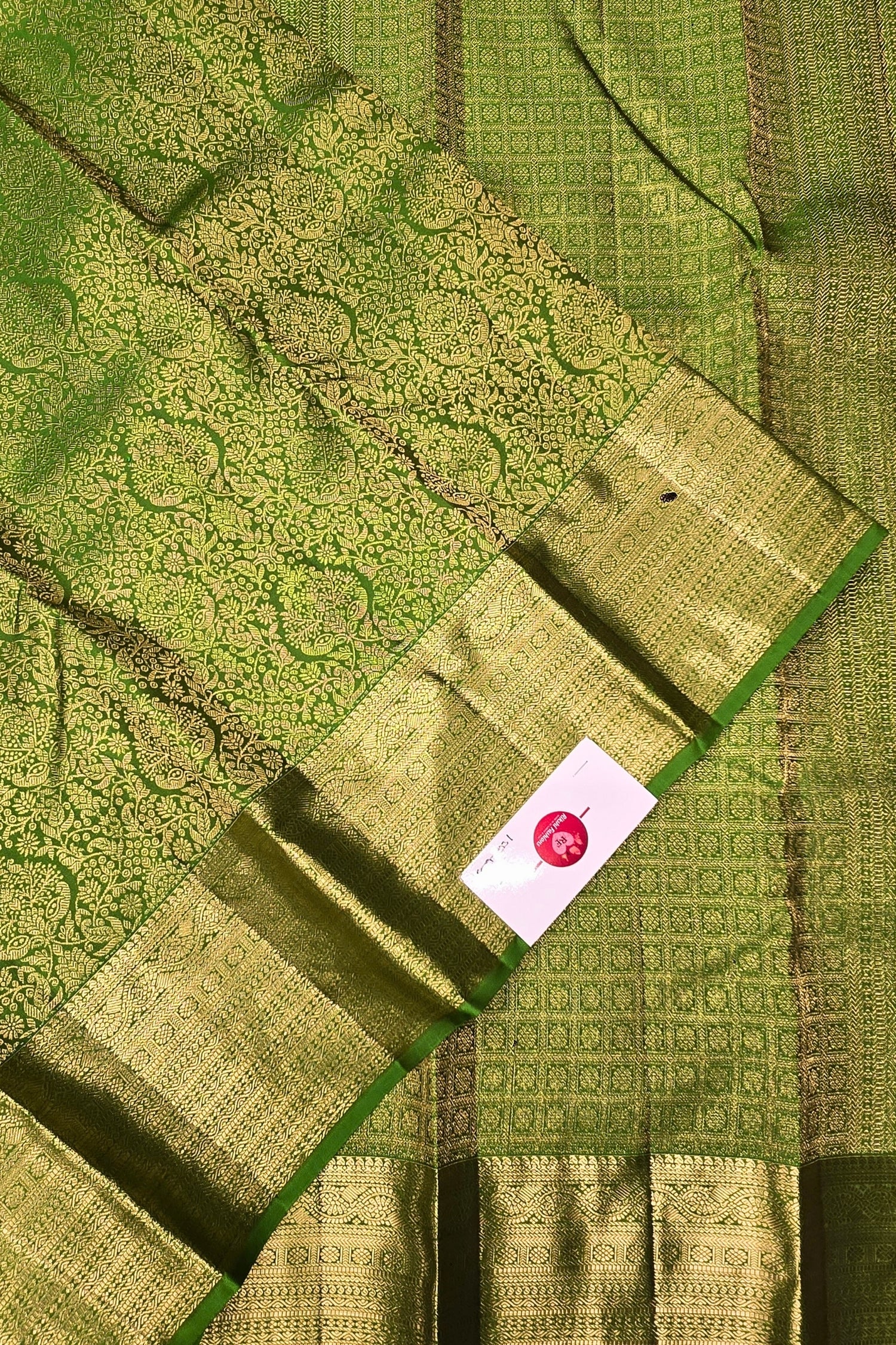Regal Olive Green Kanchipuram Saree