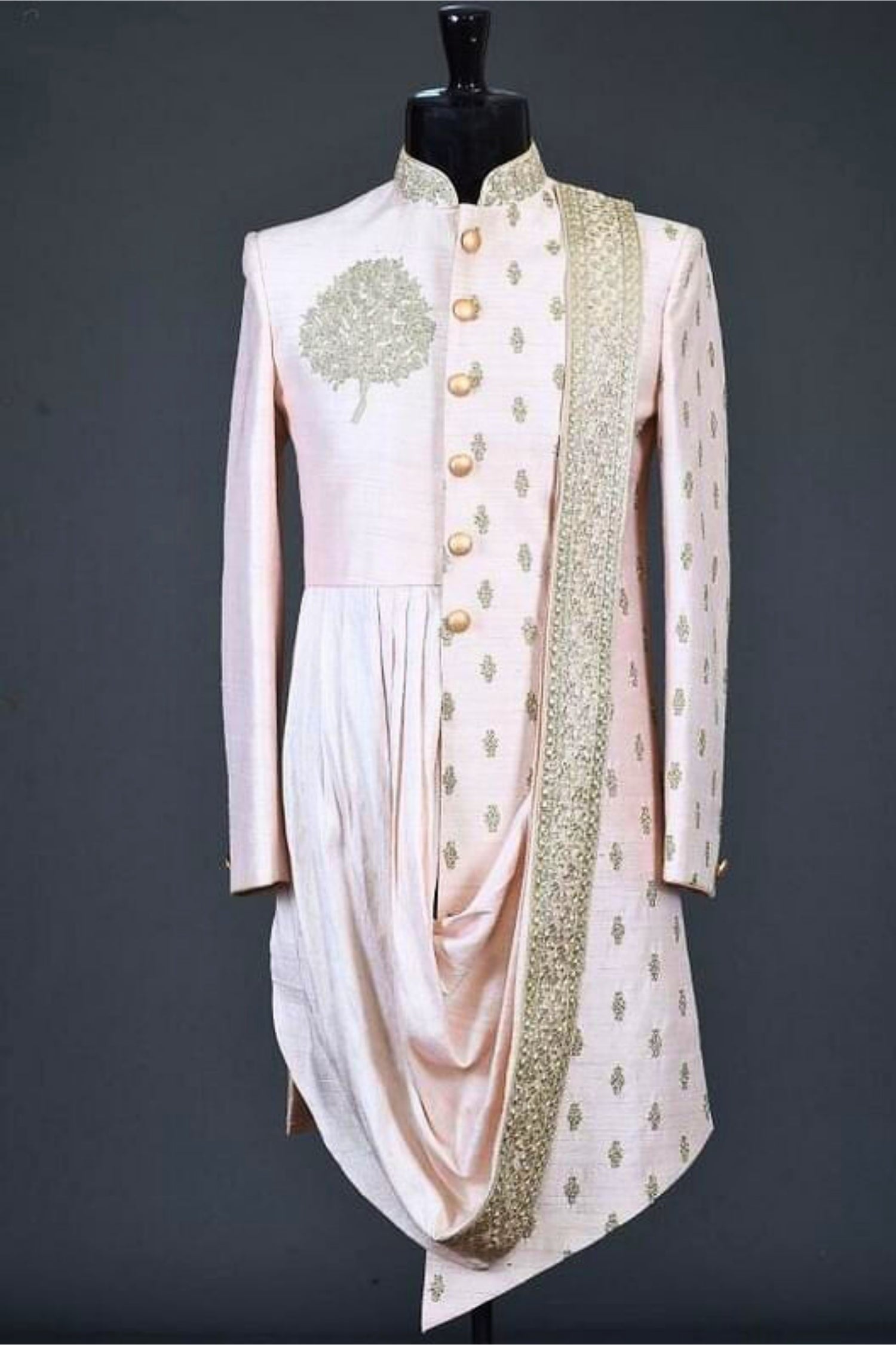 Lavender Blush Groom Sherwani