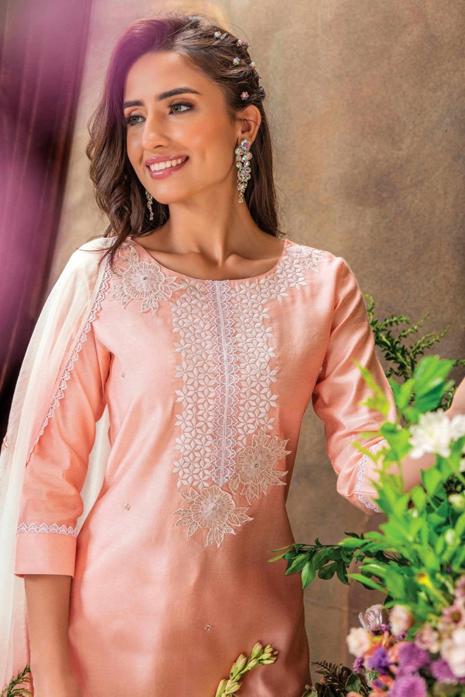 Orange Kurti Chandani – Radiance Meets Elegance