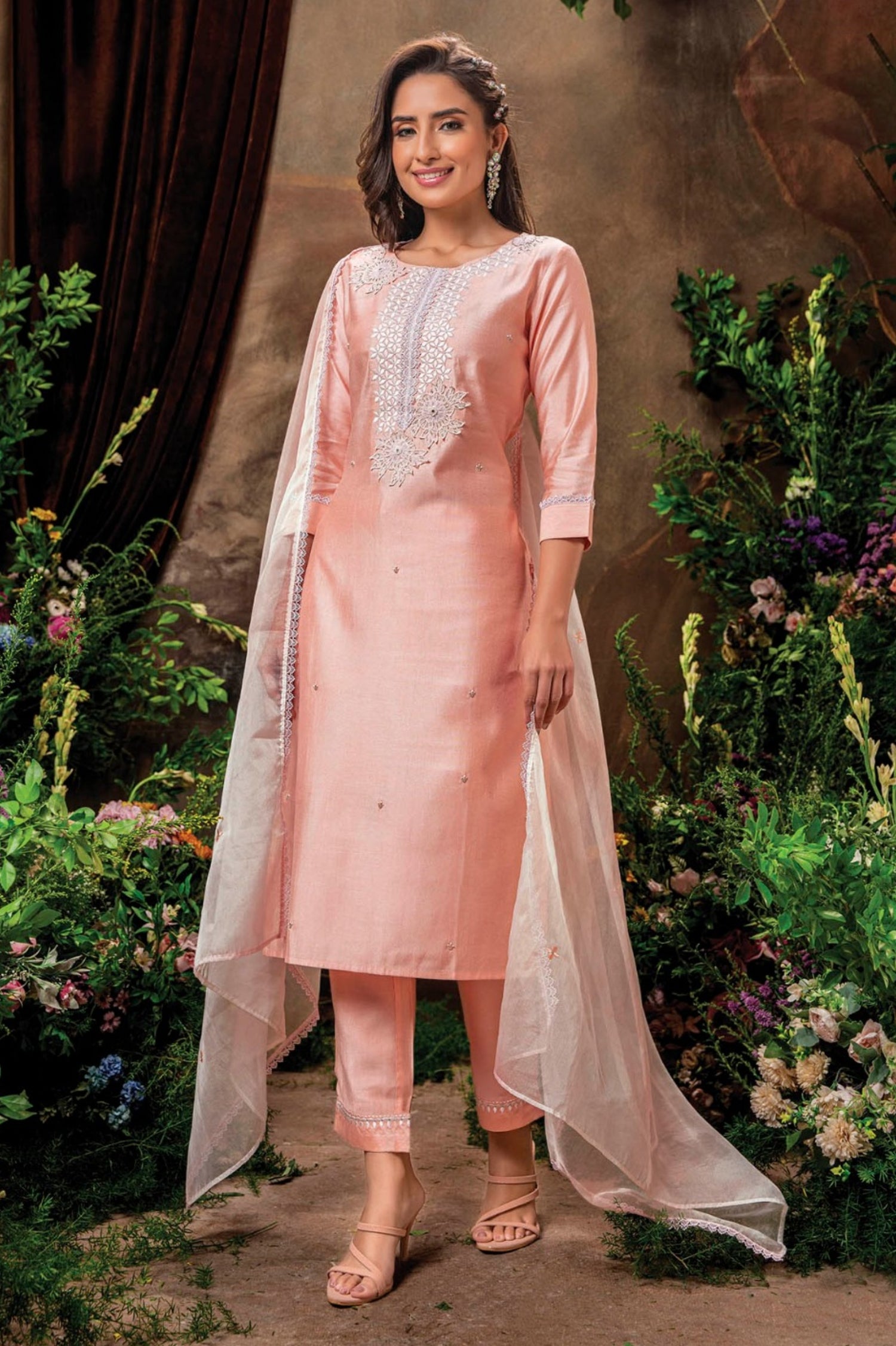 Orange Kurti Chandani – Radiance Meets Elegance