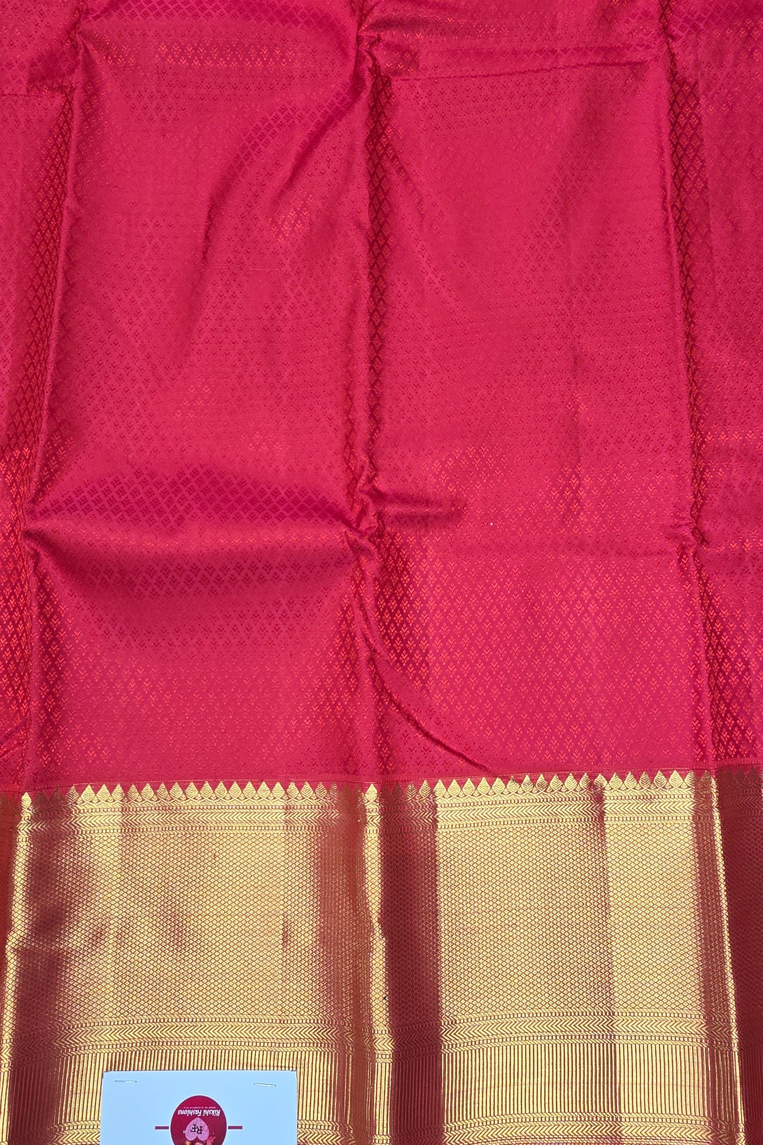 Radiant Red Kanchipuram  Silk Saree with Rich Zari Detailing