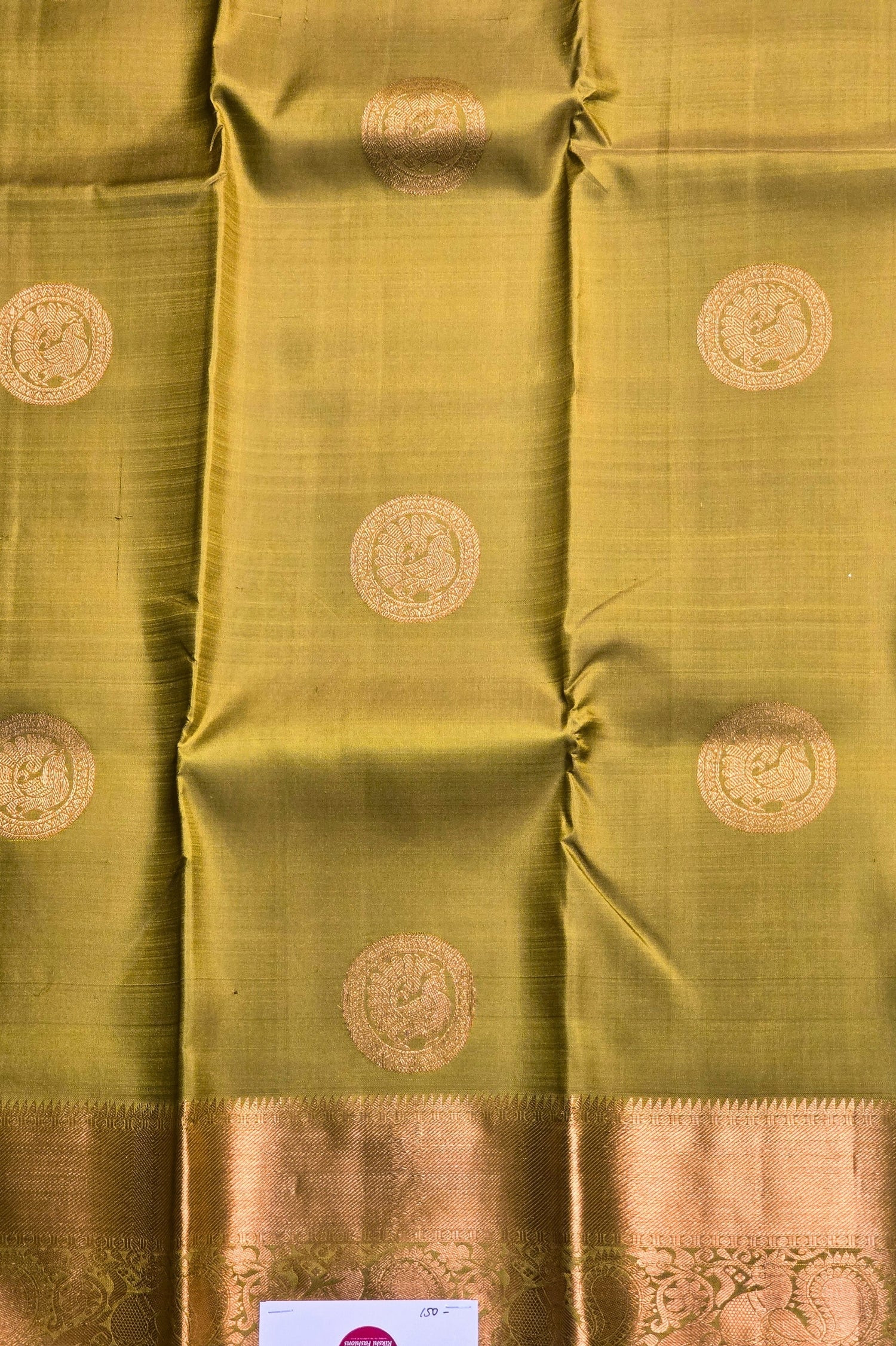 Radiant Sheen Gold Kanchipuram Silk Saree