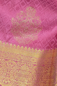 Pink Saree with Rich Gold Border