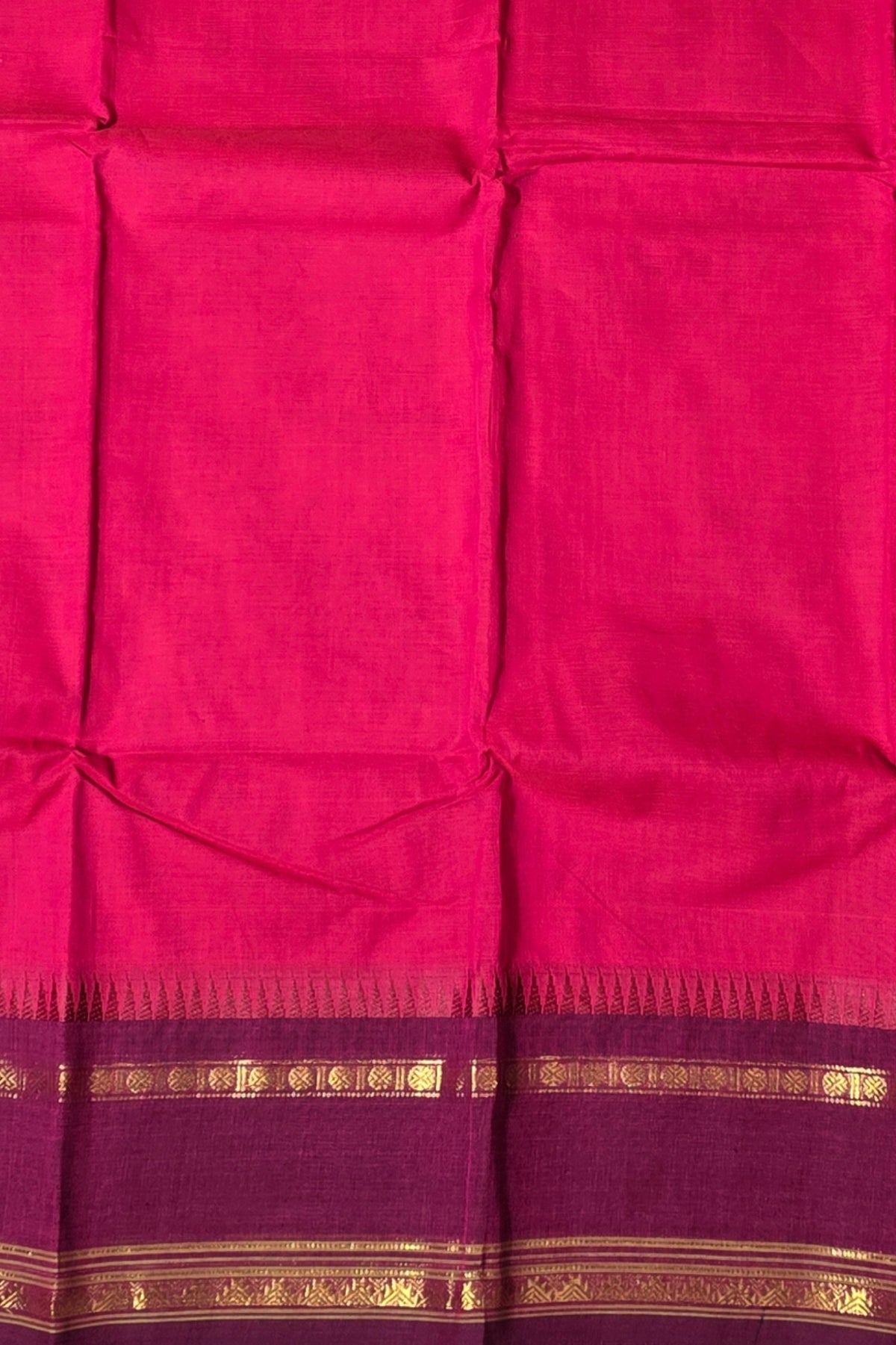 Elegant Pink Cotton Saree with Maroon Border