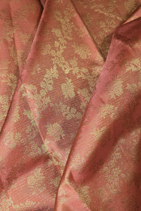 Royal Rosewood Kanchipuram Silk Saree with All-Over Gold Weaving