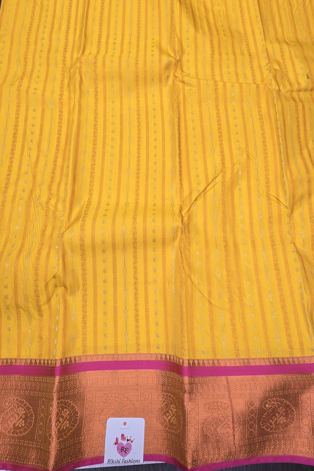 Yellow Semi Kanchi Silk Saree