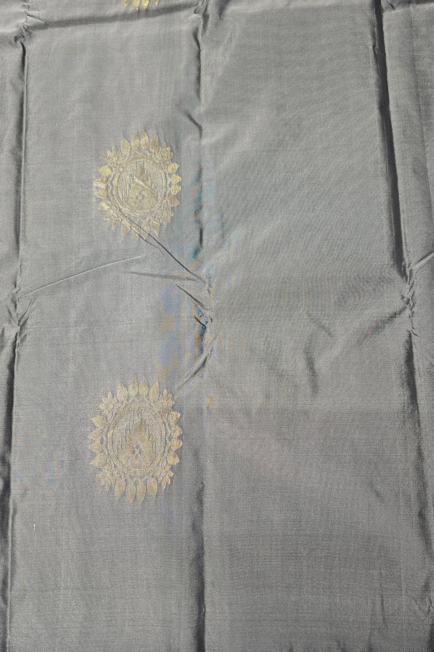Classic Grey Semi Silk Saree with Refined Zari Detailing