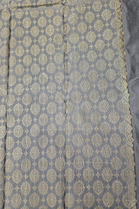 Classic Grey Semi Silk Saree with Refined Zari Detailing