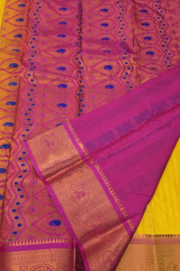 Yellow Semi Kanchi Silk Saree