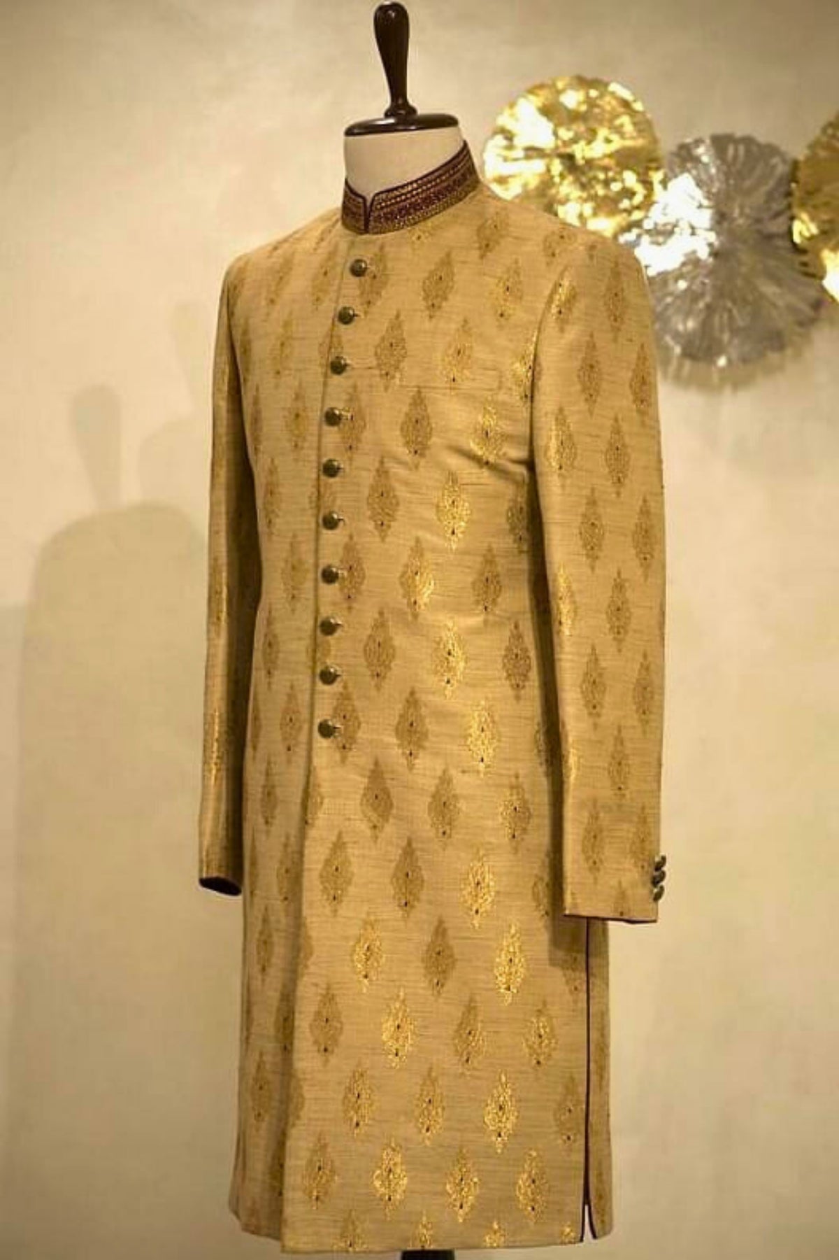 Light Taupe Sherwani Rich Look
