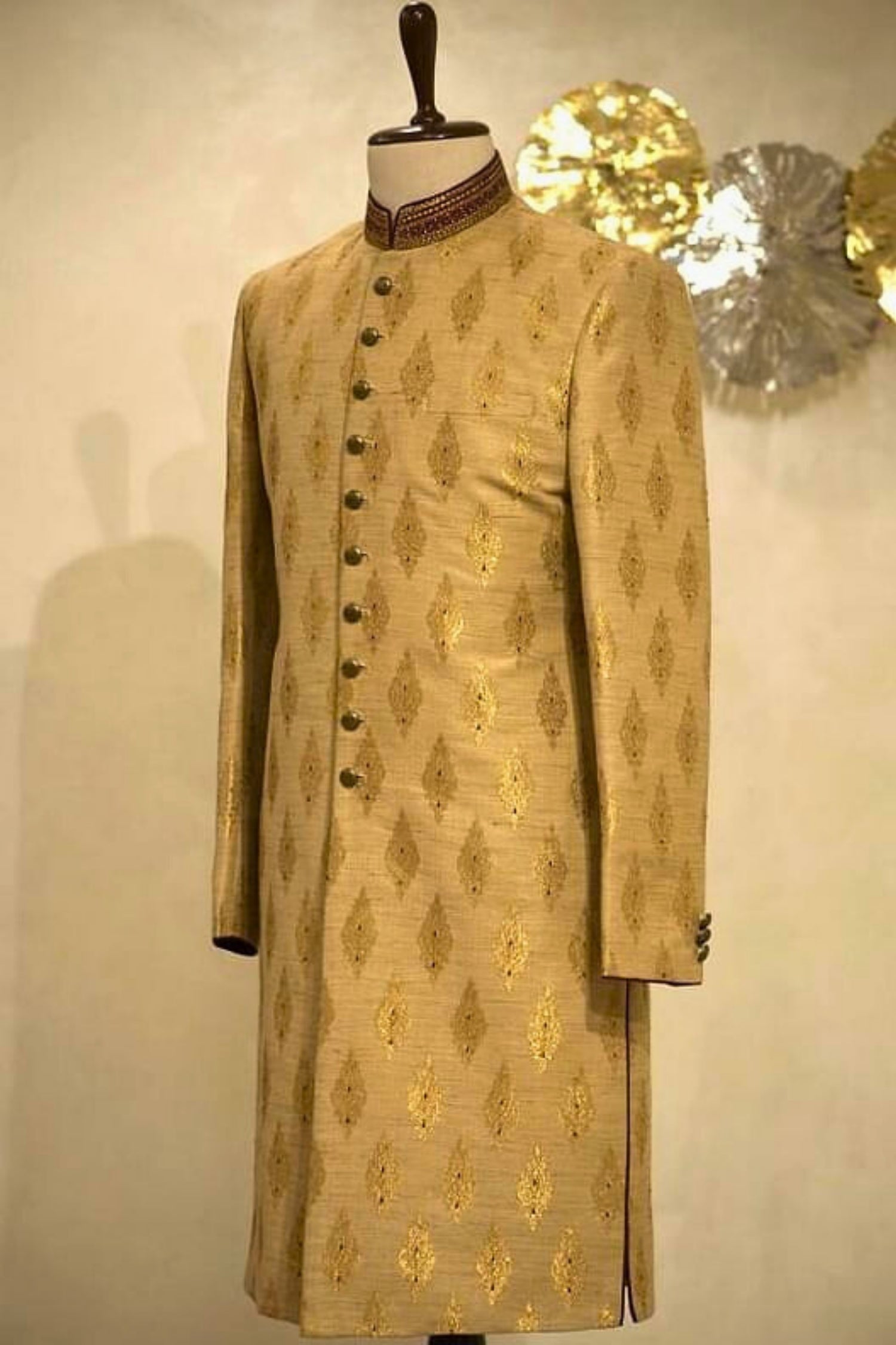 Light Taupe Sherwani Rich Look