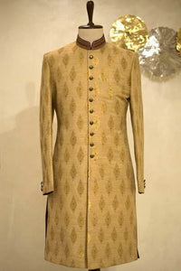 Light Taupe Sherwani Rich Look