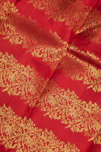 Red and Gold Kanchipuram Silk Saree with Regal Elegance