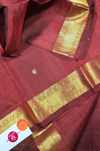 Classic Red Kanchipuram Silk Saree with Gold Border