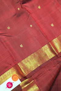 Classic Red Kanchipuram Silk Saree with Gold Border