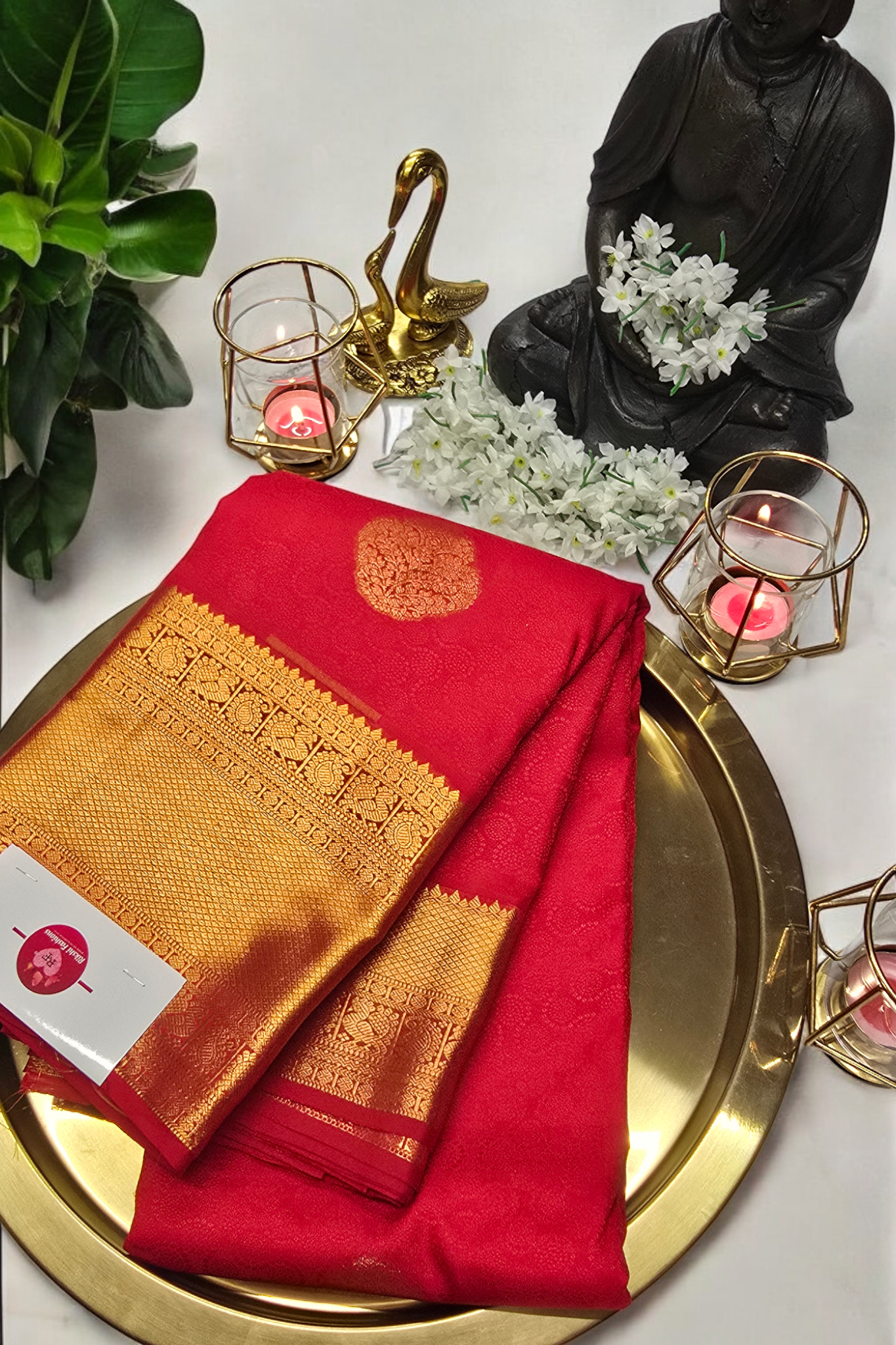 Red Kanchipuram Saree