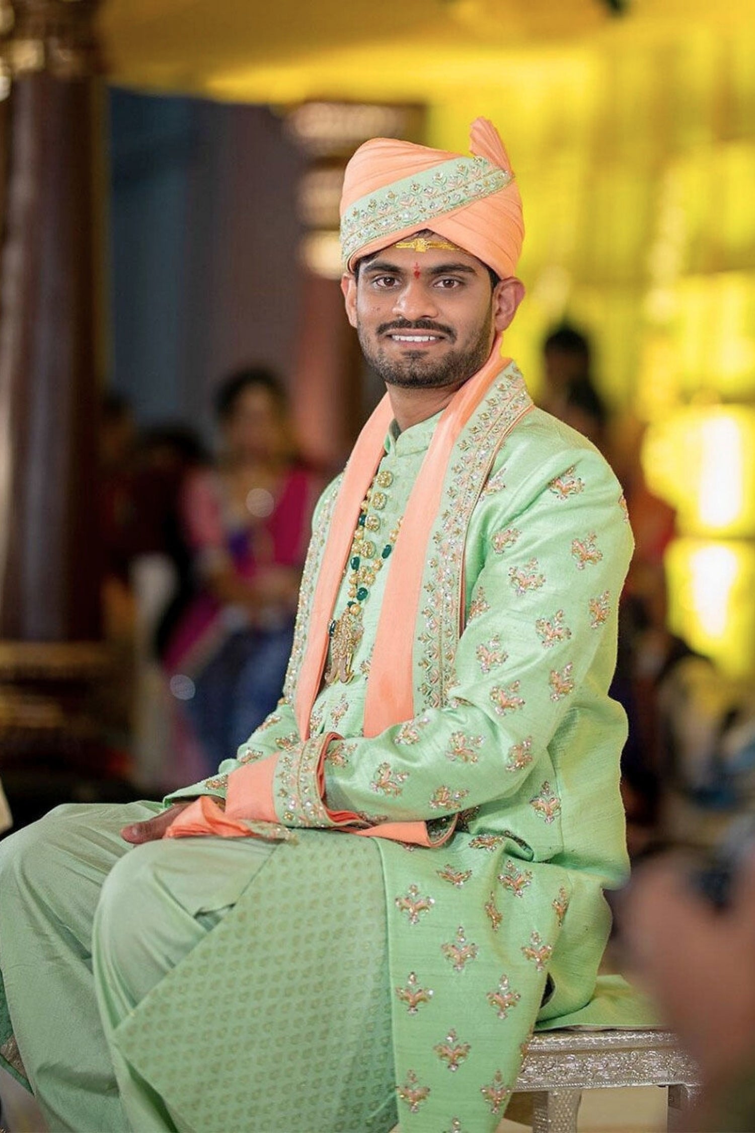 Leurel Green Sherwani