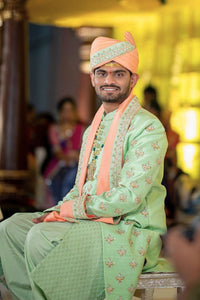 Leurel Green Sherwani