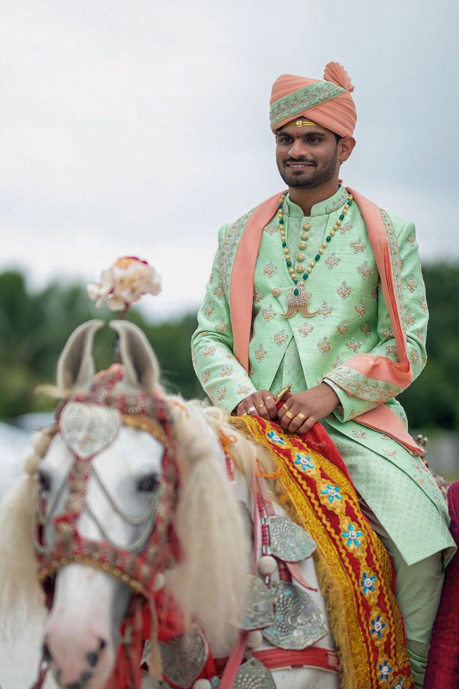 Leurel Green Sherwani