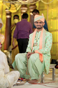 Leurel Green Sherwani