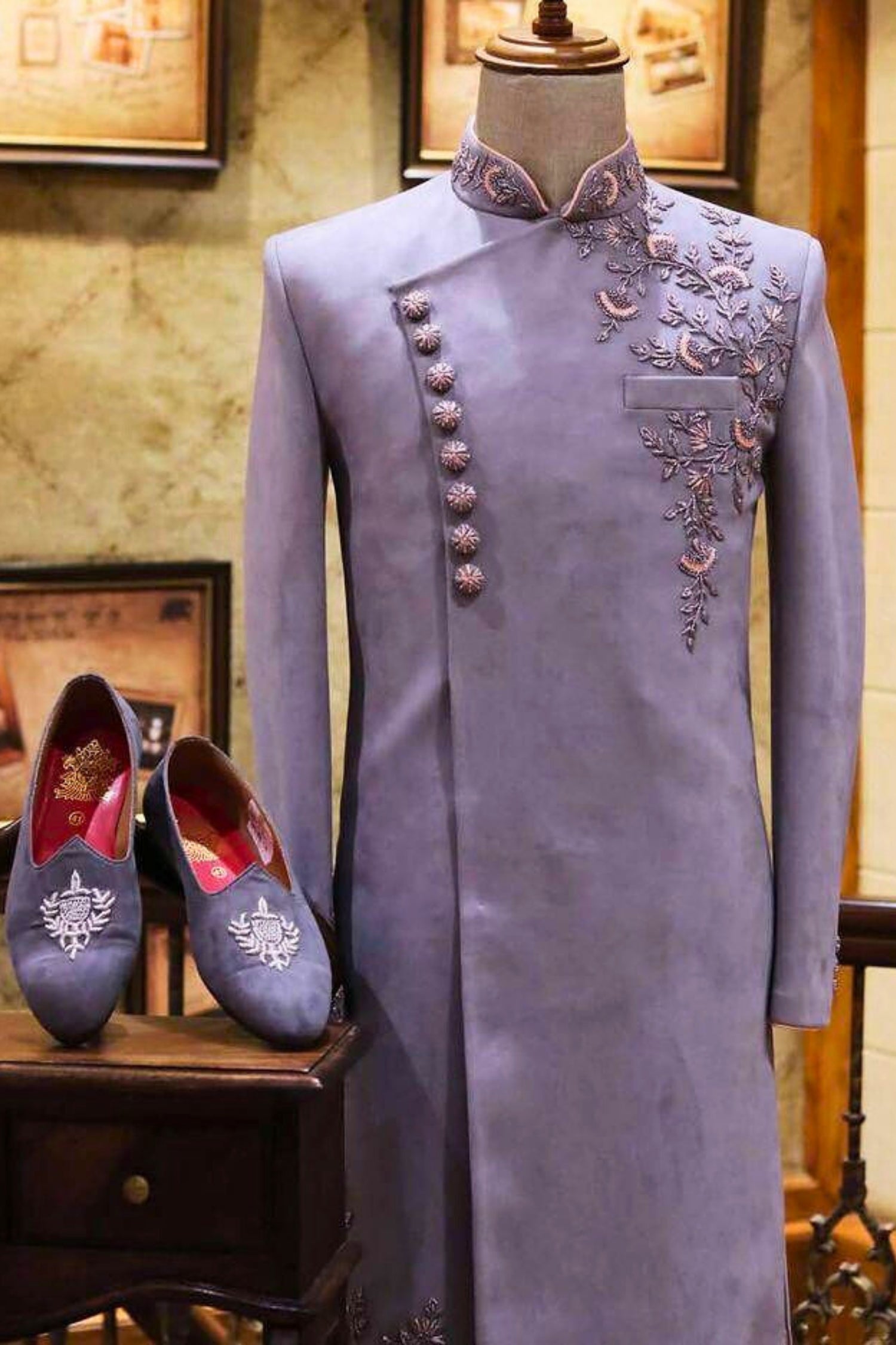 Regal Lavender Elegance Designer Sherwani