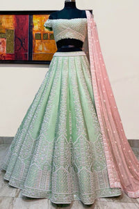 Laurel Grace Lehenga with Light Pink Dupatta