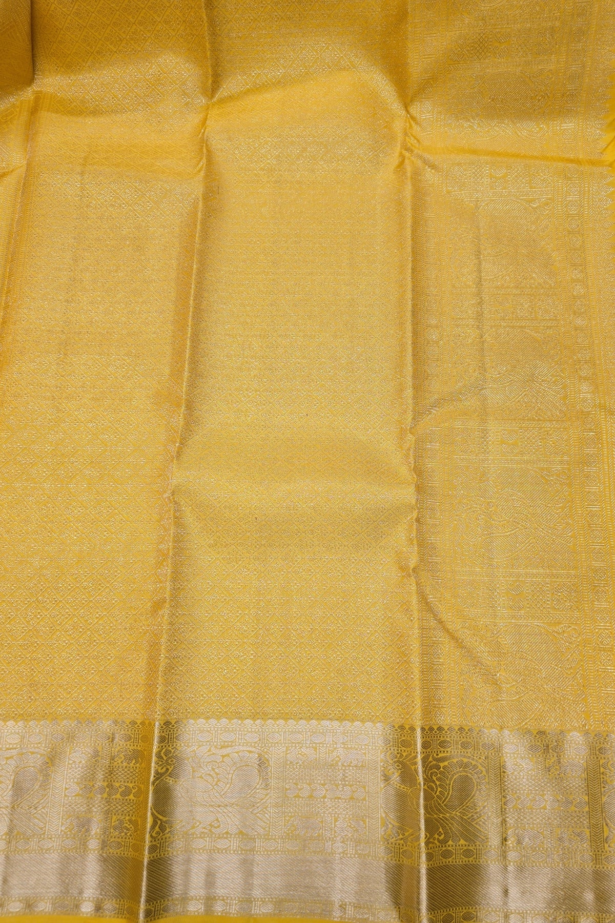 Elegant Yellow Kanchipuram Silk Saree