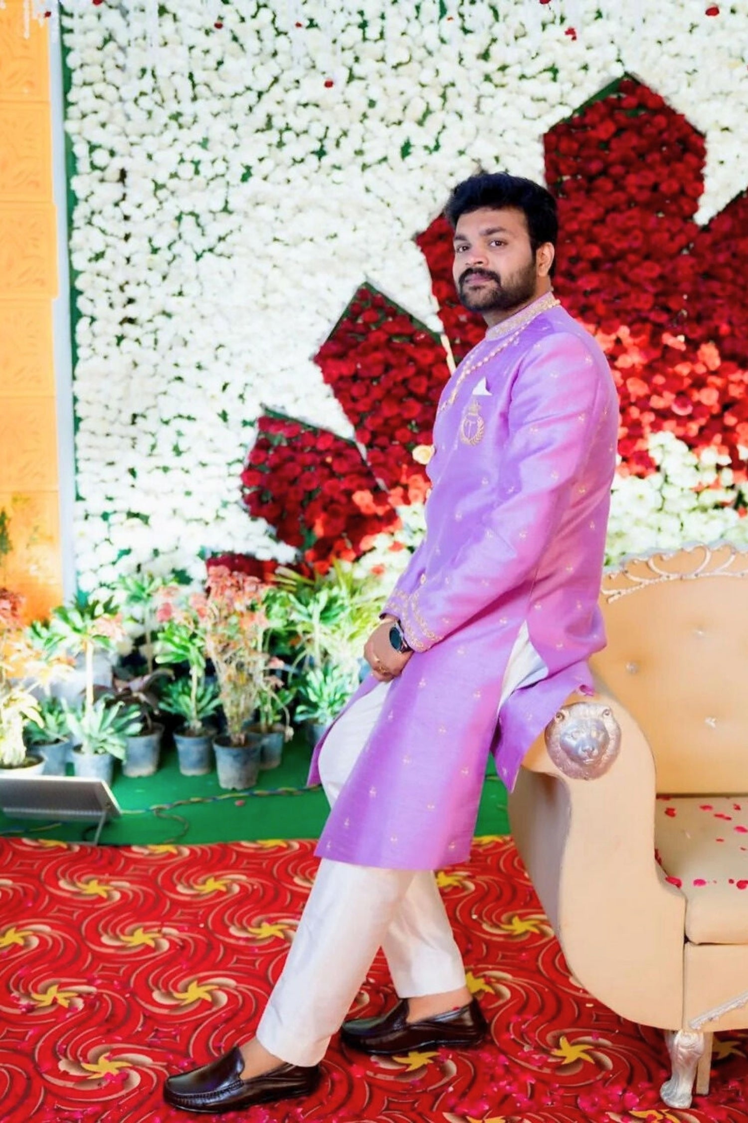 Lavender Royal Elegance Groom Sherwani
