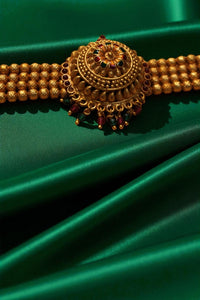 Aurelia Women’s Gold-Plated Choker Necklace with Earrings