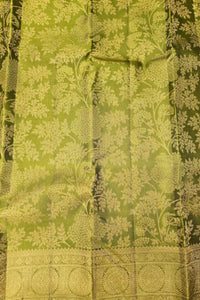 Elegant Green Kanchipuram Silk Saree – Traditional Handwoven Beauty