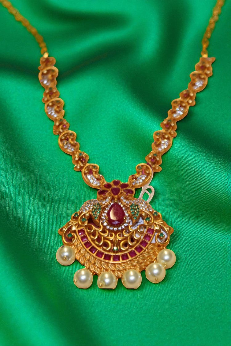 Scarlet Elegance  Necklace  and earing with Red Stones