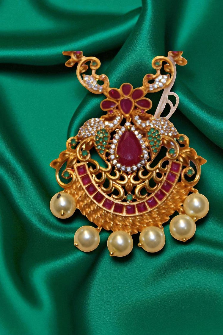 Scarlet Elegance  Necklace  and earing with Red Stones