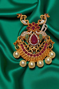 Scarlet Elegance  Necklace  and earing with Red Stones