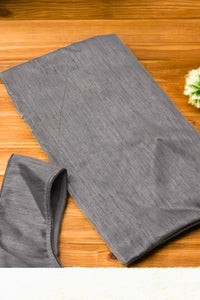 Gray fabric on a wooden surface