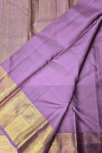 Graceful Lavender Purple Kanchipuram Silk Saree – Handwoven Elegance