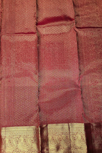 Royal Maroon Kanchipuram Silk Saree – Traditional Grandeur