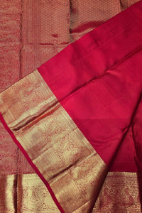Royal Maroon Kanchipuram Silk Saree – Traditional Grandeur