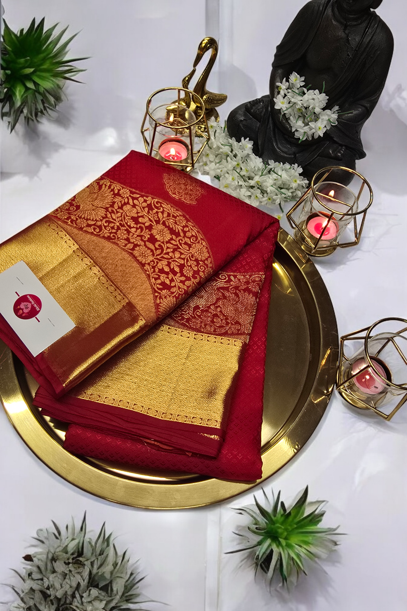 Elegant Red Kanjipuram Saree