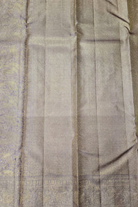Elegant Lavender with Grey Kanchipuram Silk Saree – Subtle Sophistication