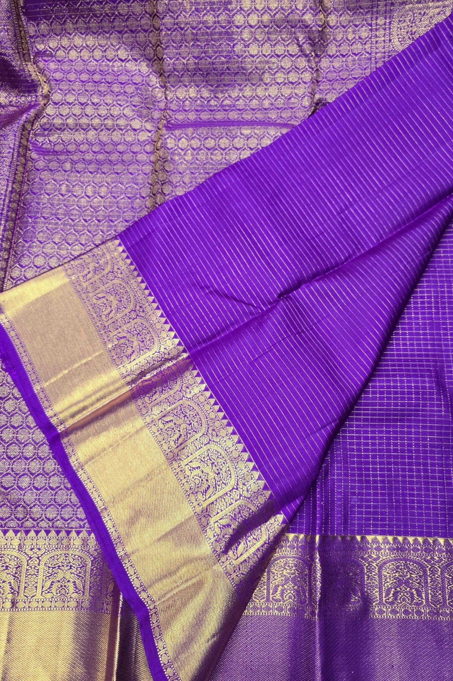 Regal Purple Kanchipuram Silk Saree