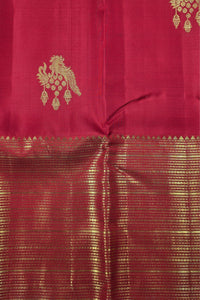 Royal Red Kanchipuram Silk Saree with Elegant Gold Border