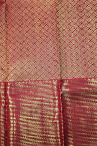 Royal Red Kanchipuram Silk Saree with Elegant Gold Border