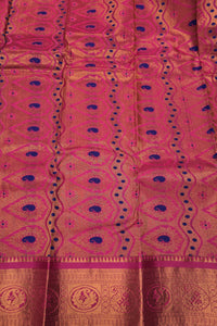 Purple With Pink Semi Kanchi Saree