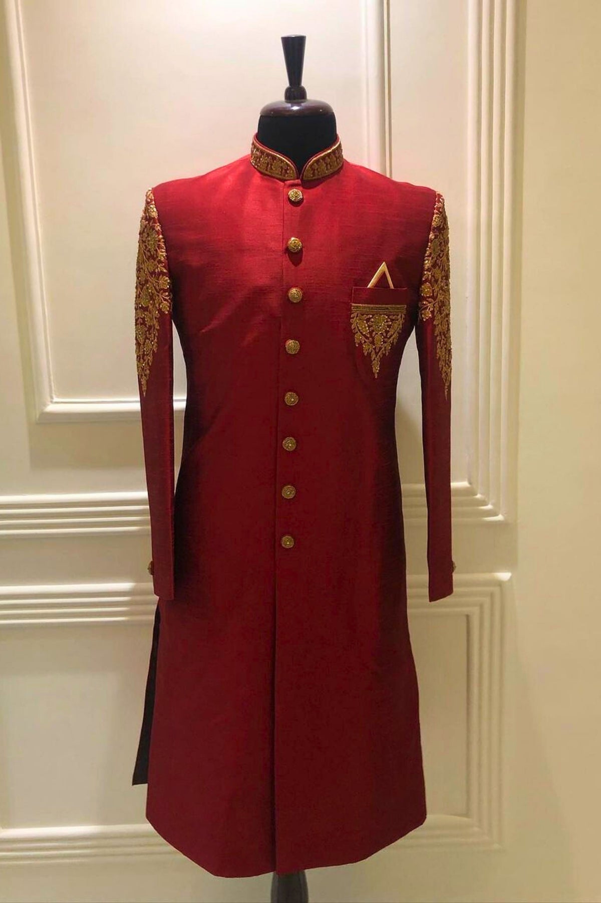 Royal Radiance – Reddish Sherwani