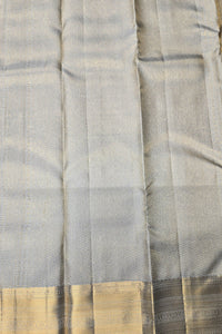 Lavender Grey Kanchipuram Silk Saree – Elegant & Timeless