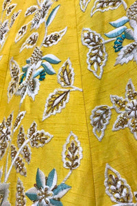 Yellow Bridal Lehenga with Full Embroidery & Sequin Work