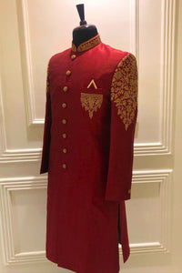 Royal Radiance – Reddish Sherwani