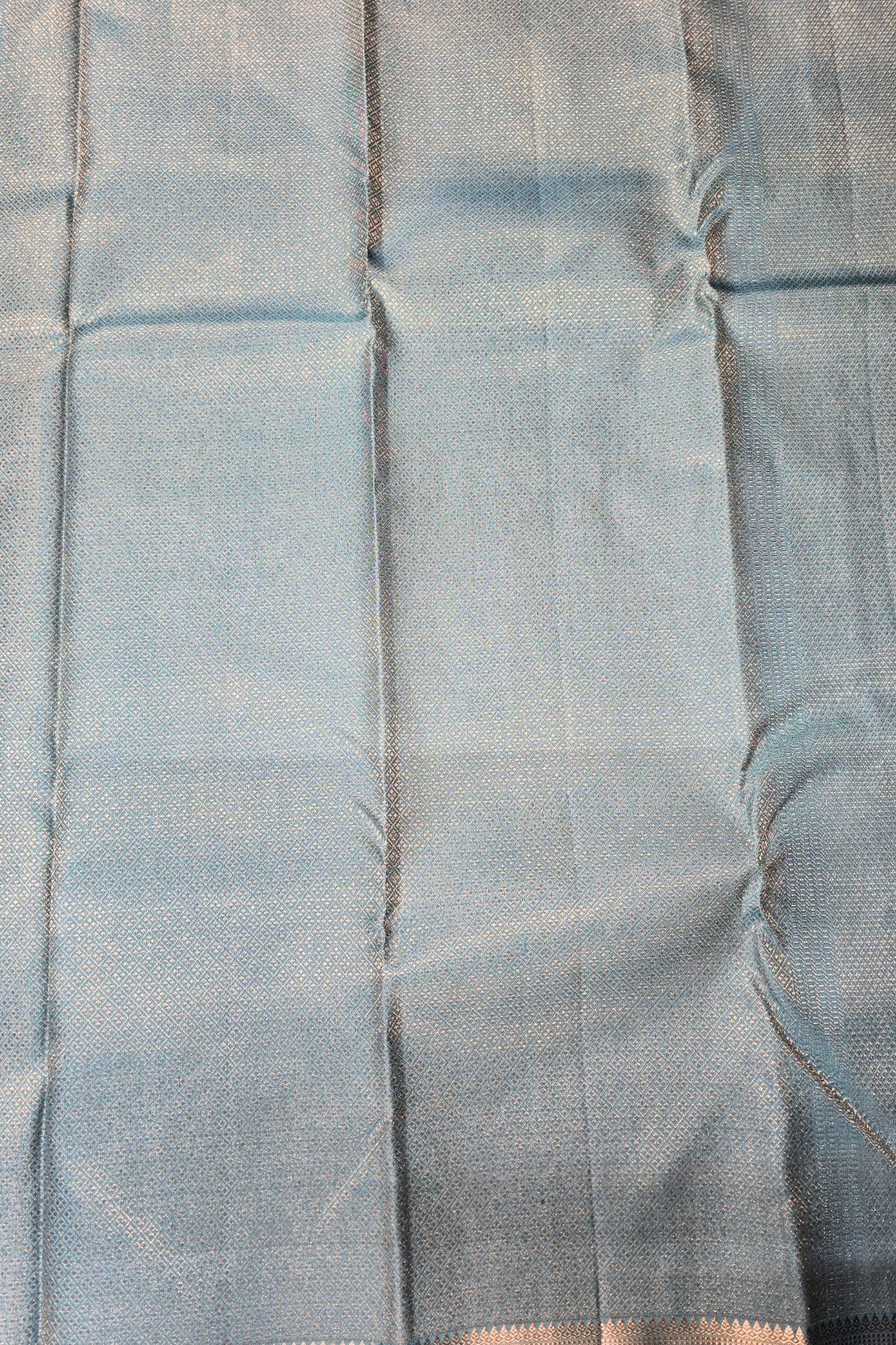 Aqua Blue Kanchipuram Silk Saree – Fresh & Elegant